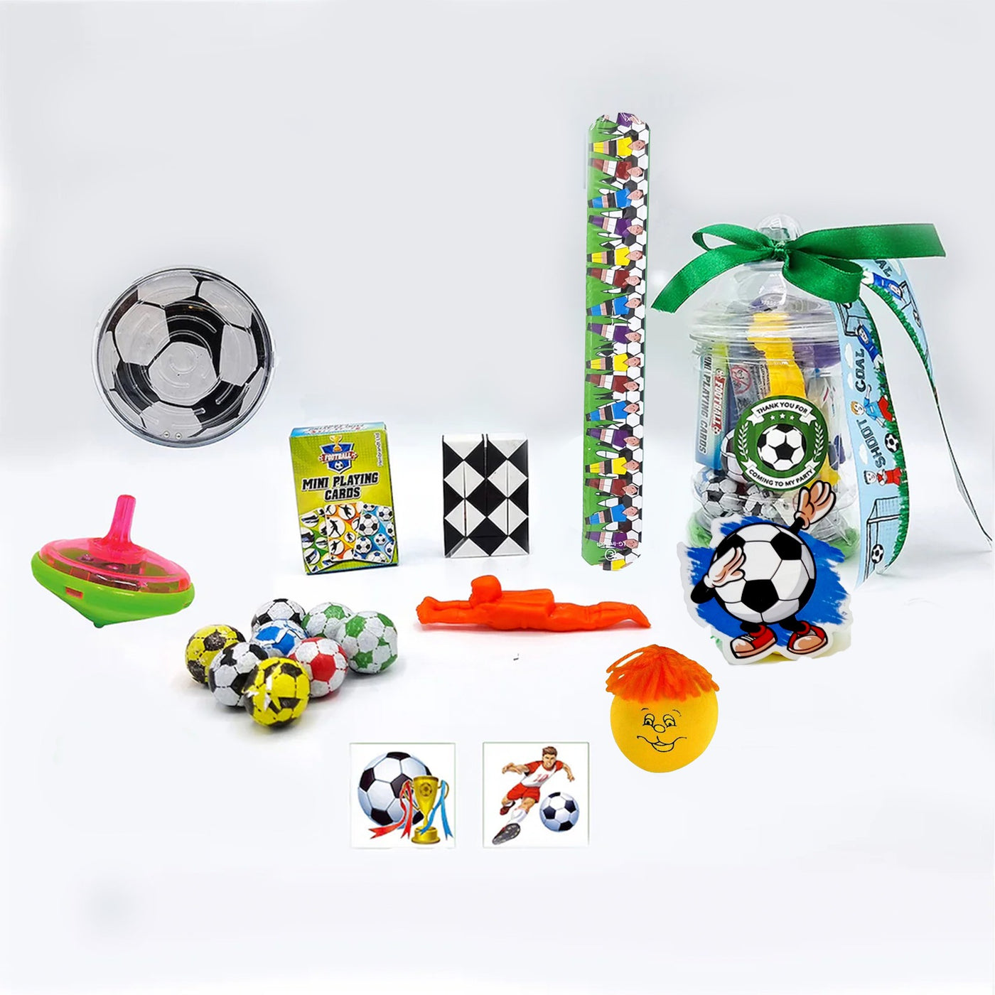 Boys Pre Filled Football Birthday Party Bags In Vintage Jars With Sweets And Toys For Boys And Girls