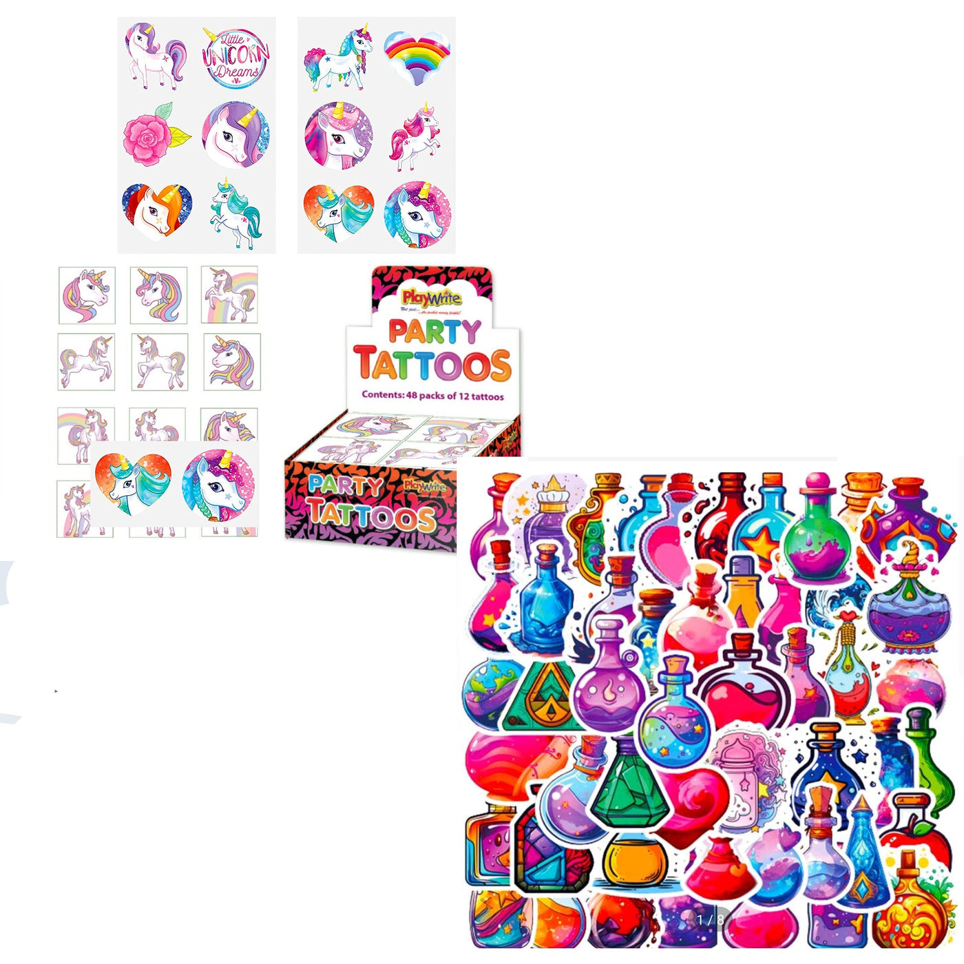 Pre Filled Pink Unicorn Birthday Party Goody Bags For Girls