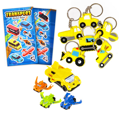 Pre Filled Boys Constructions Trucker Cars Birthday Party Goody Bags With Toys And Sweets.