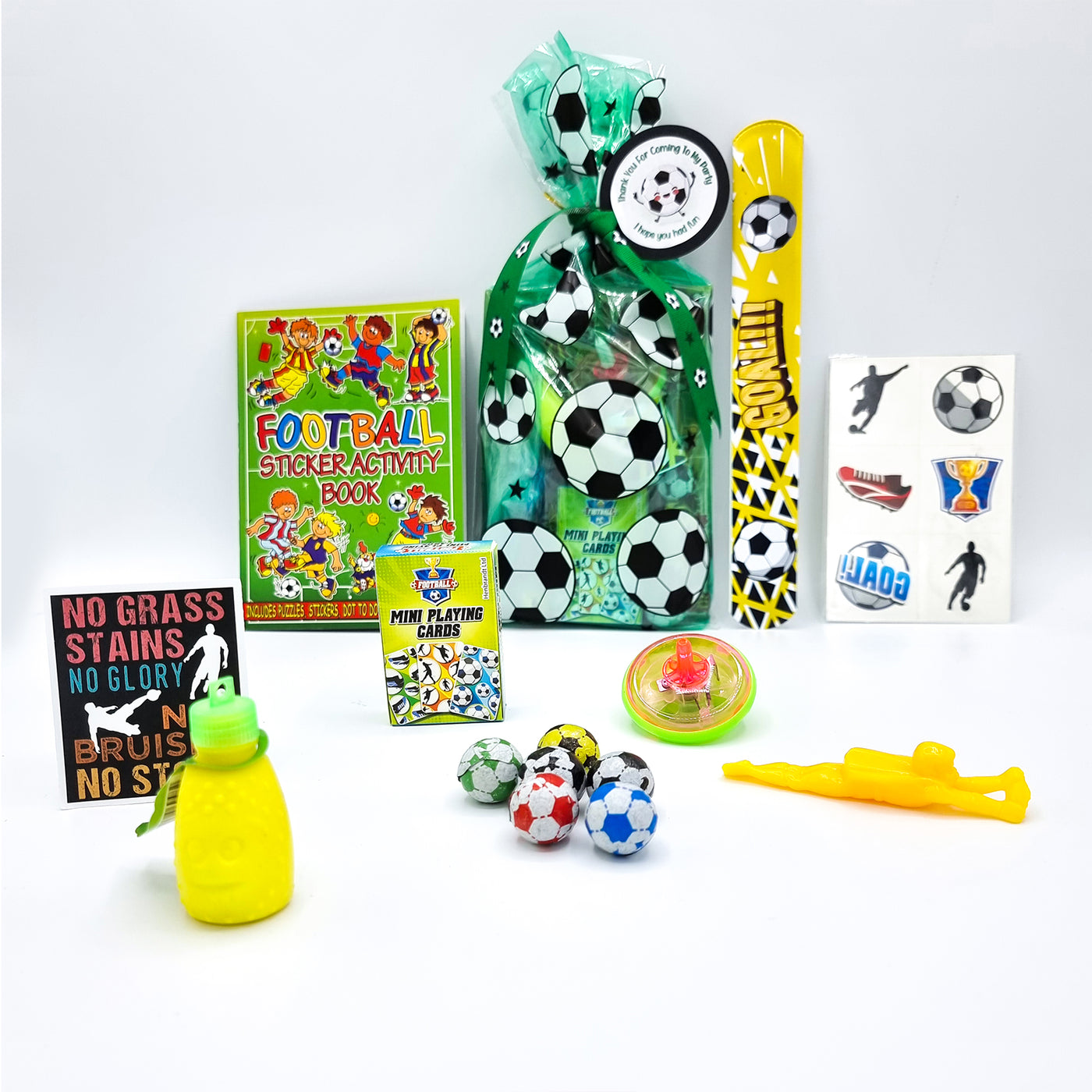 Pre Filled Football Party Goody Bags For Boys And Girls With Sweets And Football Toys.