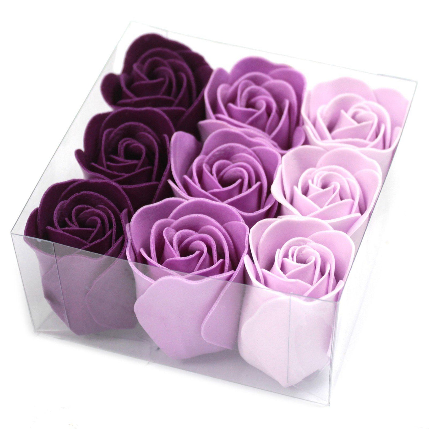 Set of 9 Bath Fragranced Soap Flower - Lavender Roses