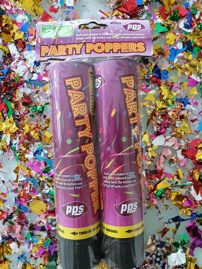 Colourful Confetti Cannon Party Poppers 20CM