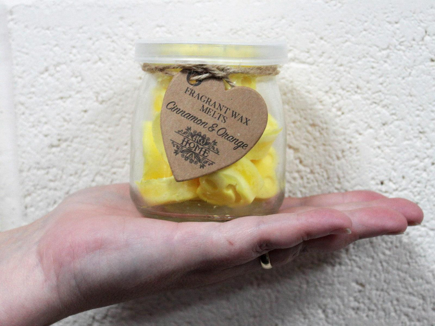 Natural Soy Fragrance Oil Heart Wax Melts - Cinnamon And Orange.
