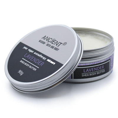 Aromatherapy Paraben Free Essential Oils Shea Body Butter 90g - Lavender.