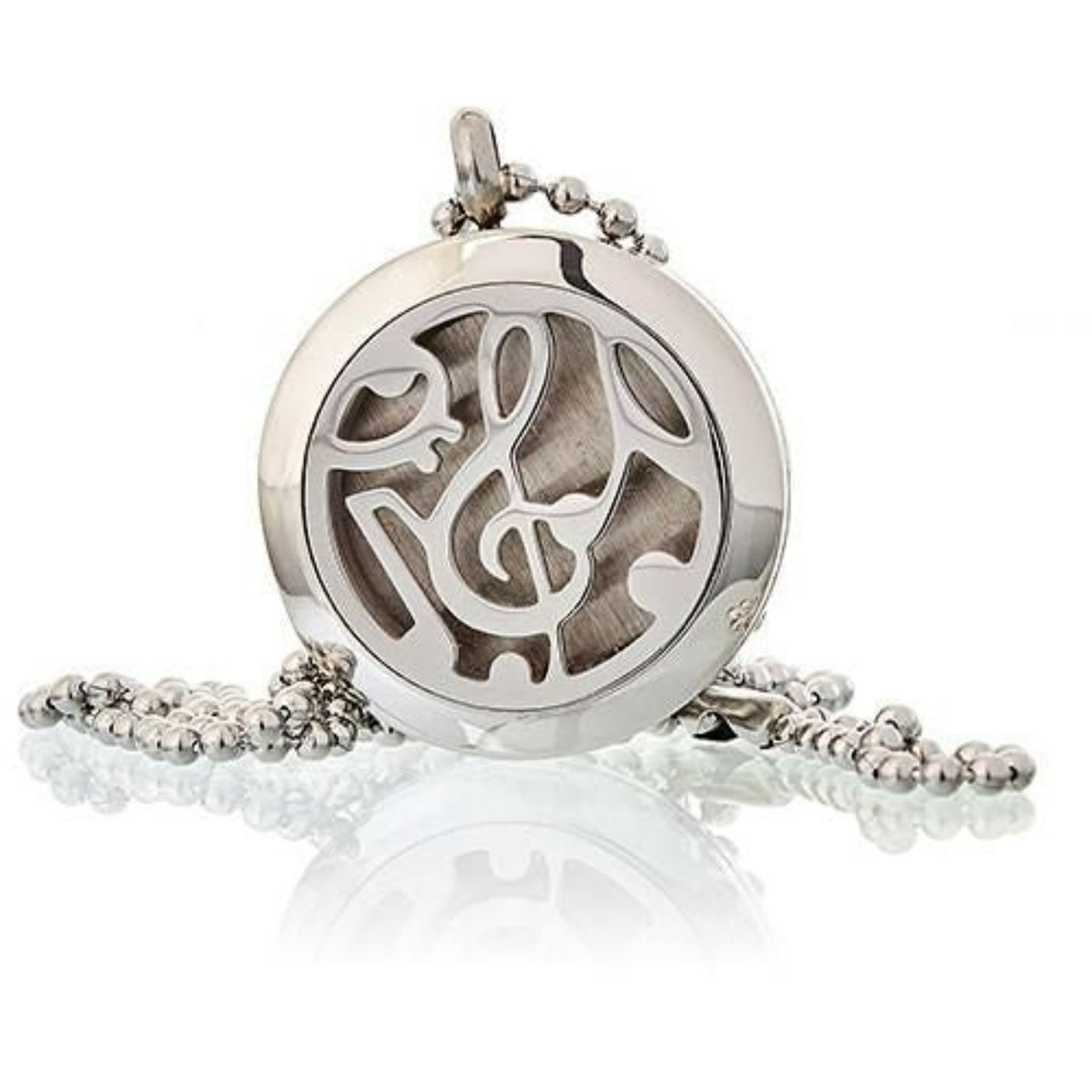 Aromatherapy Diffuser Necklace Music Notes Women's Necklace 25mm.