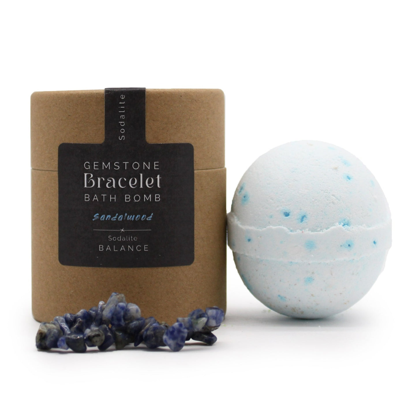 Bath Bomb Gift With Sodalite Gemstone Bracelet. 