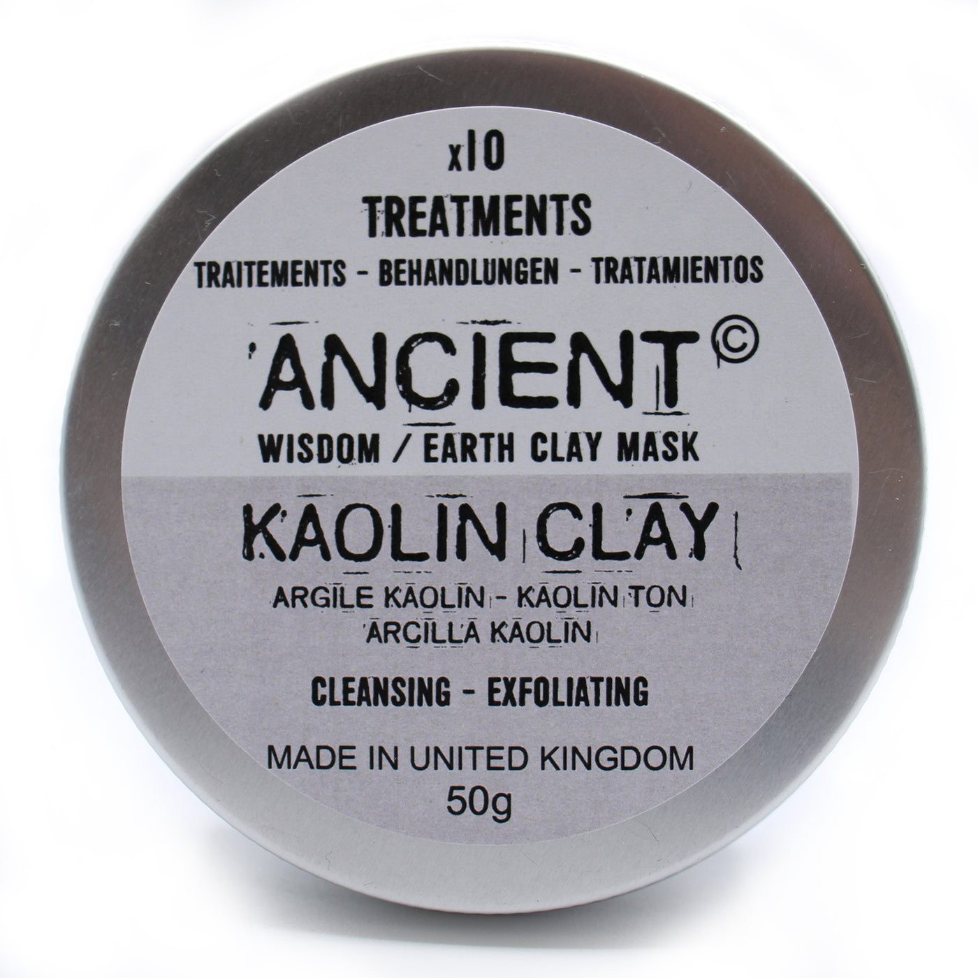 Kaolin Cleansing & Exfoliating Clay Face Mask - 50g.