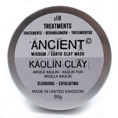 Kaolin Cleansing & Exfoliating Clay Face Mask - 50g.