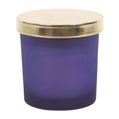 Third Eye Chakra Lavender Fragranced Amethyst Gemstone Candle In Glass Jar.