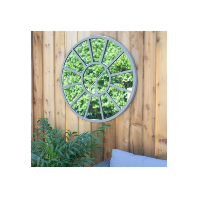 Large Mirrored Garden Clock.