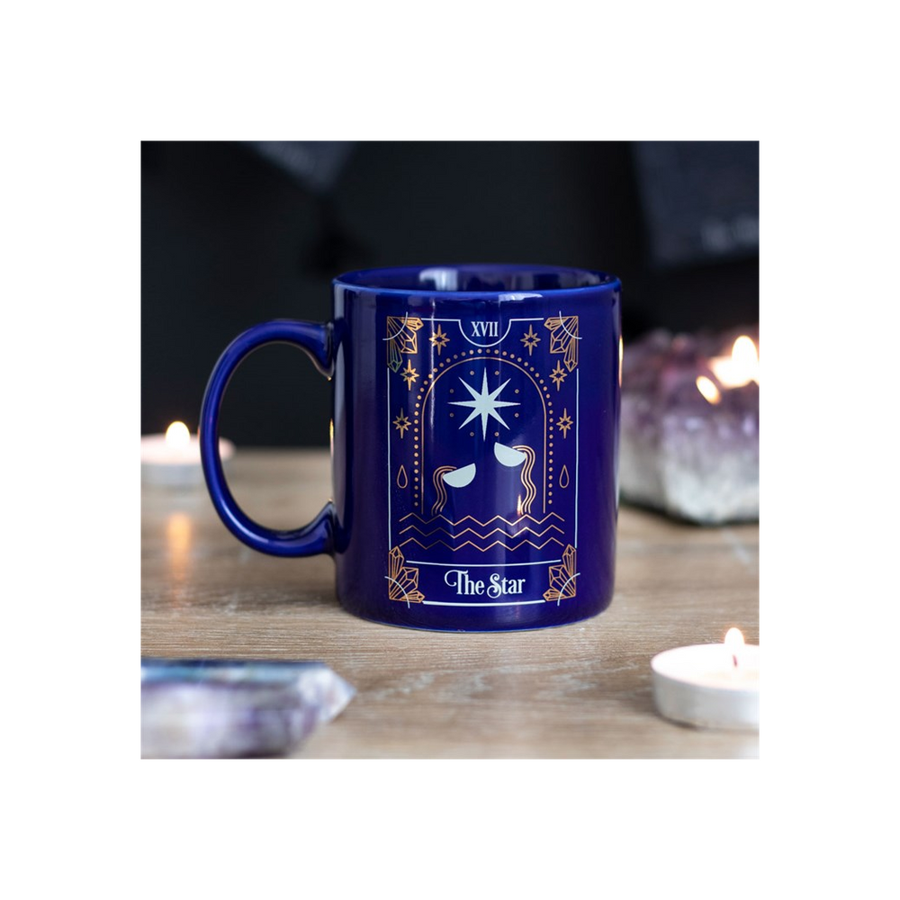 The Star Tarot Ceramic Blue Mug