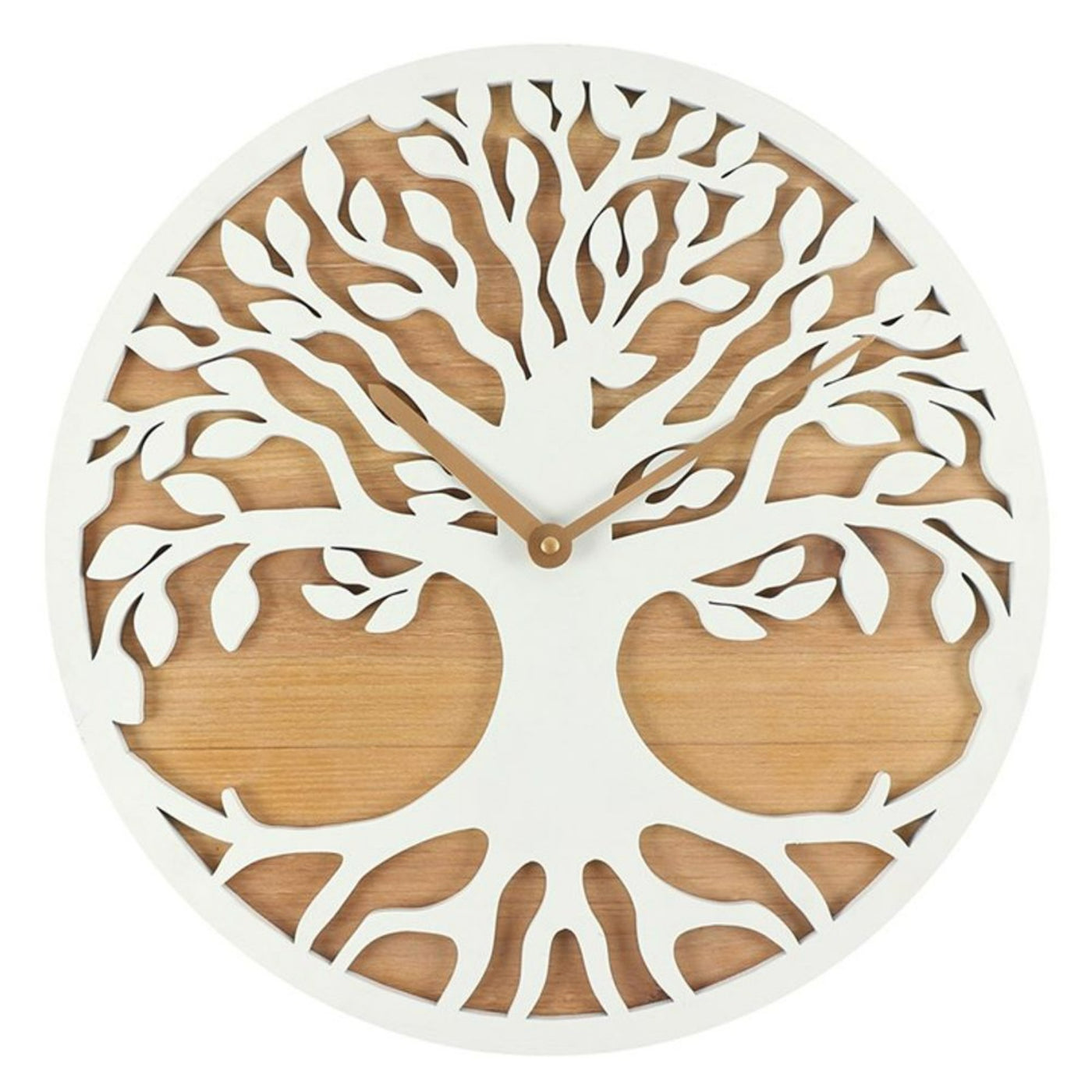 White Tree Of Life Cut Out Wall Clock.