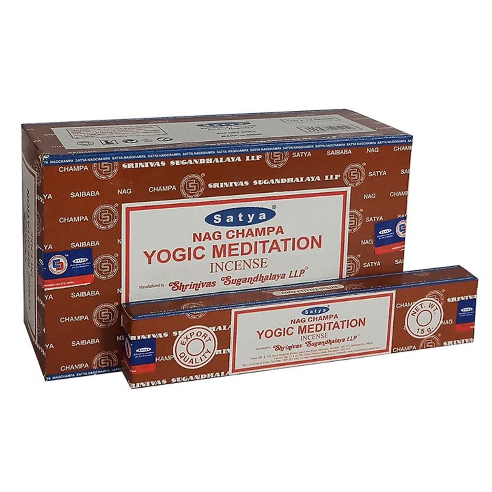 Set of 12 Packets of Yogic Meditation Incense Sticks by Satya