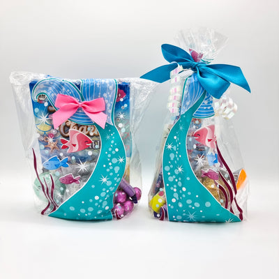 Pre Filled Mermaid Birthday Party Goody Bags With Toys And Sweets For Girls, Party Favours.
