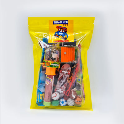 Pre Filled Boys Skateboarding Birthday Goody Bags With Toys And Sweets, Party Favours.
