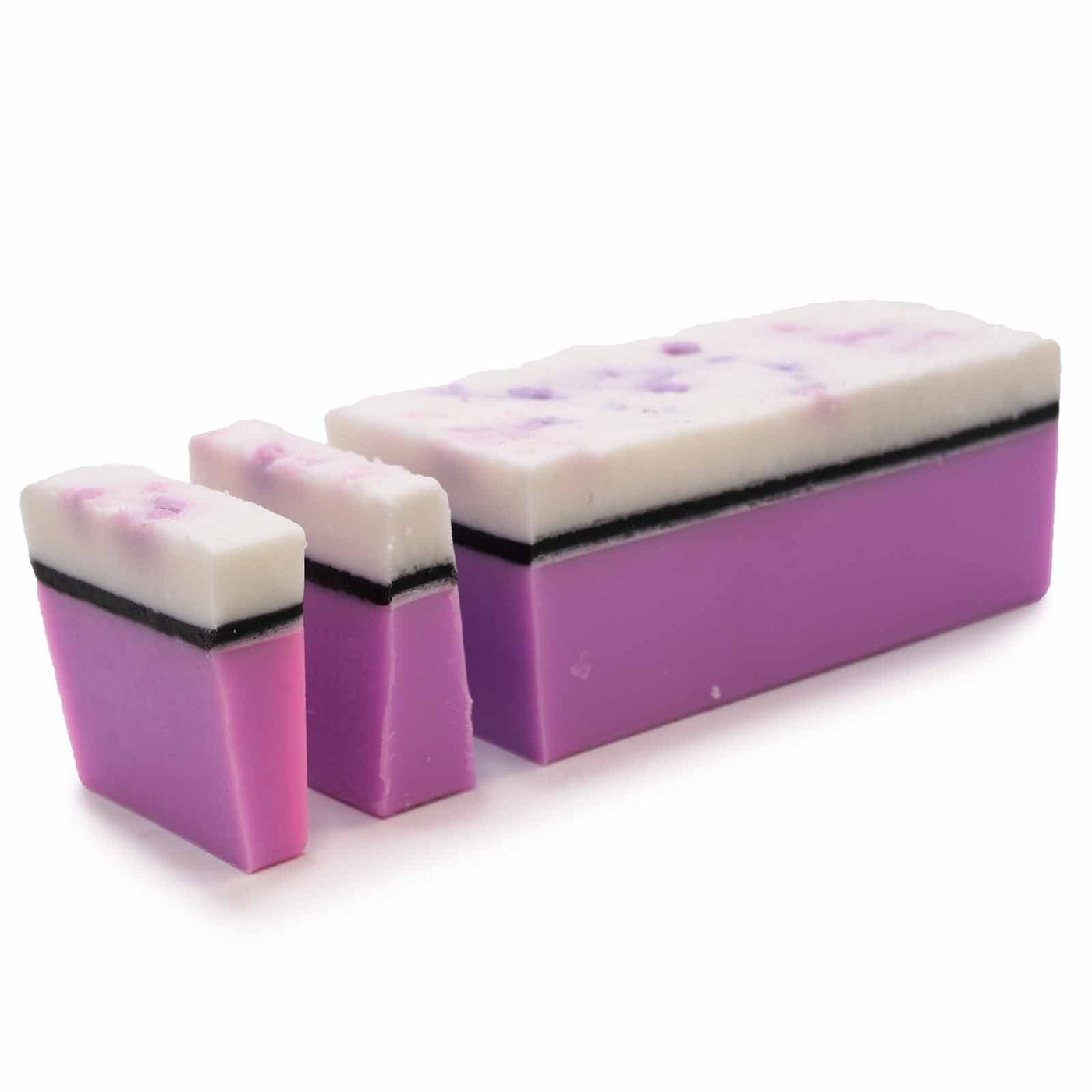 Parma Violet Handcrafted Essential Oil Soap Slices.
