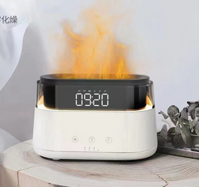 Aroma Diffuser With Clock And Flame Effect.