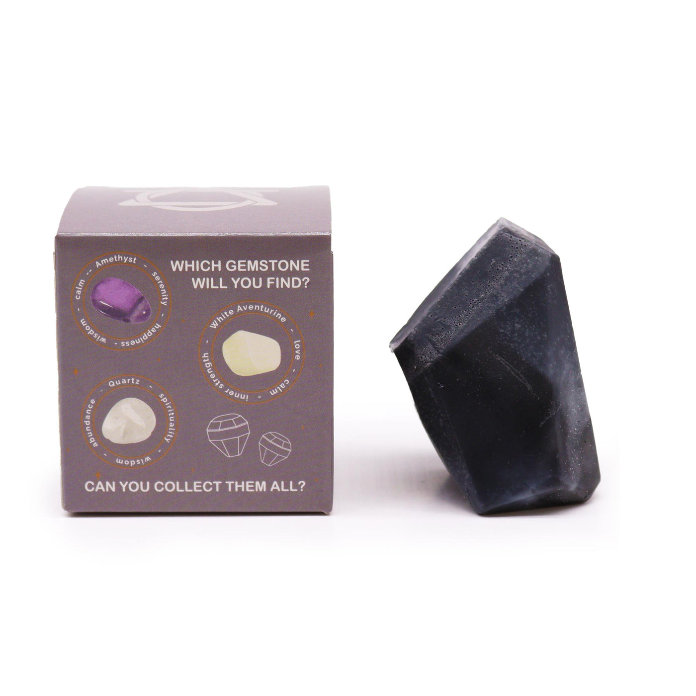 Purple Rock Soap Bar With Hidden Gemstone