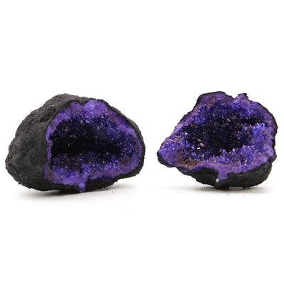  Coloured Calsite Turqoise Black Rock Purple Geode.