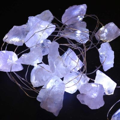 Gemstone Rock Quartz Crystal String Fairy Lights