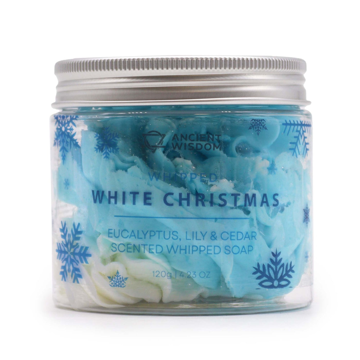 Christmas Whipped Cream Hydrating Soap With Eucalyptus, Lilly And Cedar Scent.