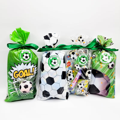 Pre-filled Football Party Bags With Novelty Toys And Sweets For Girls.
