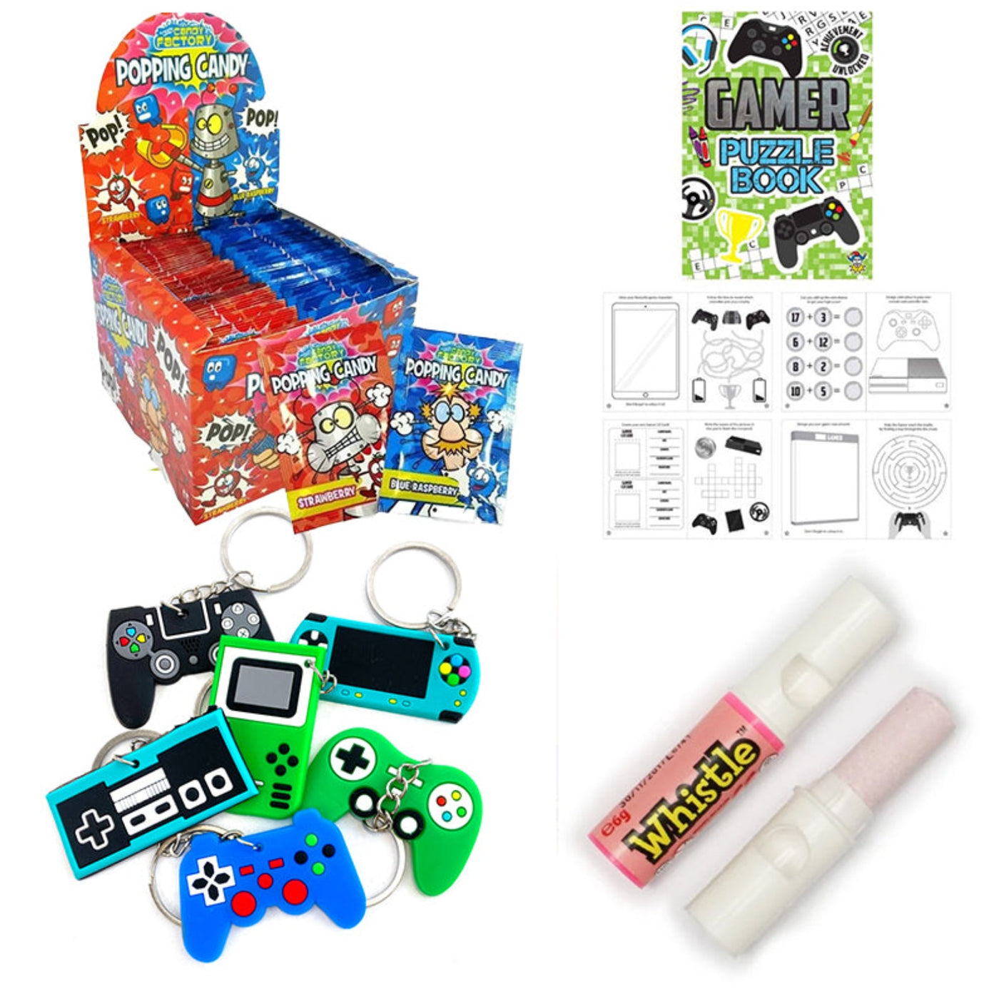 Pre Filled 'Monster Quest' Children Birthday Gamer Party Goody Bags With Toys And Sweets, Party Favours For Boys And Girls.