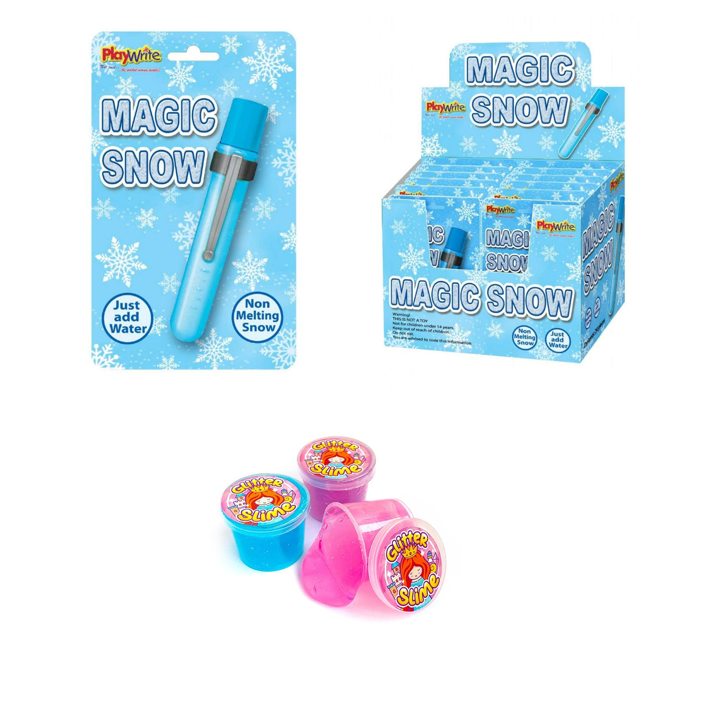 Blue Snowflake Winter Princess Castle Birthday, Christmas Party Favours For Girls.