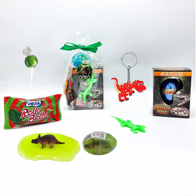Children Pre Filled Jurassic Dinosaur Birthday Party Bags With Toys And Sweets, Dinosaur Goody Bags, Dinosaur Party Favours For Boys And Girls.