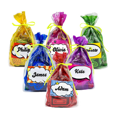 Pre Filled Unisex Colourful Birthday Party Bags With Toys And Sweets For Kids, Party Favours. 