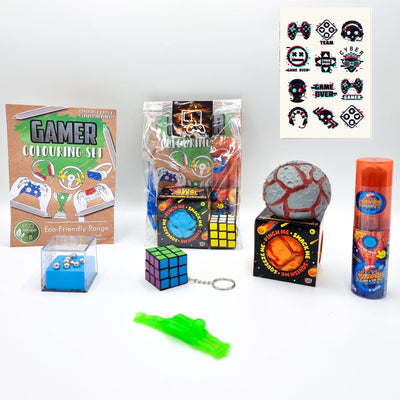 Pre Filled Gamer Birthday Party Goody Bags With Toys And Sweets, Party Favours. 