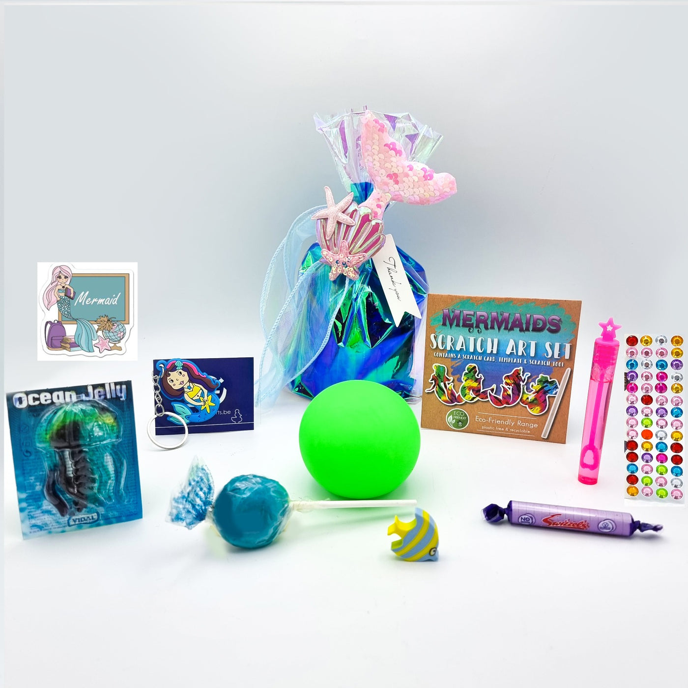 Pre Filled Mermaid Birthday Goody Bags With Toys And Sweets For Girls