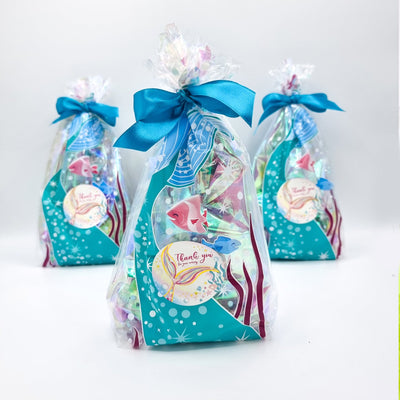 Pre Filled Mermaid Birthday Party Favours With Toys And Sweets For Girls.
