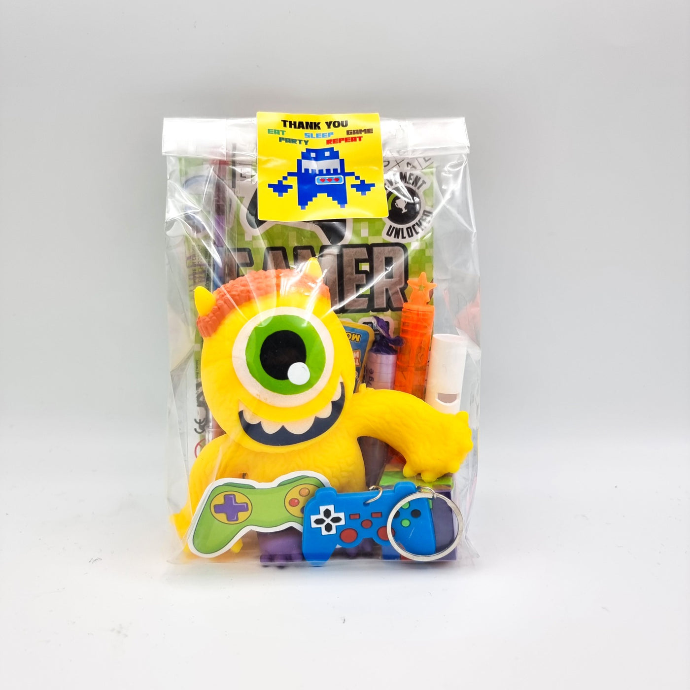 Pre Filled 'Monster Quest' Children Birthday Gamer Party Goody Bags With Toys And Sweets, Party Favours For Boys And Girls.