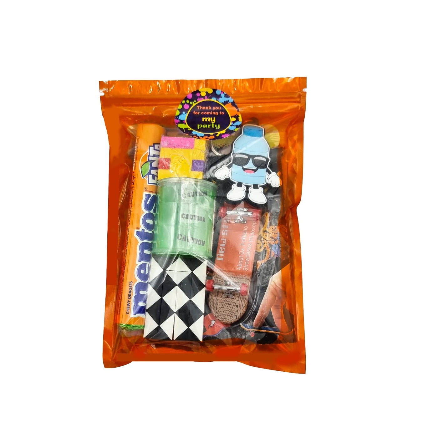 Older Boys Pre Filled Birthday Skateboarding Goody Bags With Toys And Sweets, Party Favours.