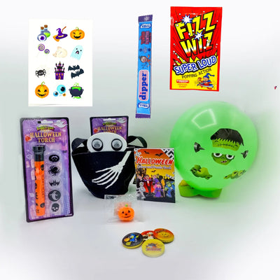Pre Filled Children Ghost Halloween party Goody Bags For Boys And Girls With Toys & Candy.
