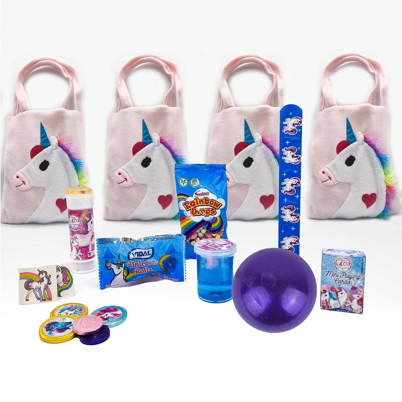 Pre Filled Rainbow Unicorn Party Goody Bags For Girls