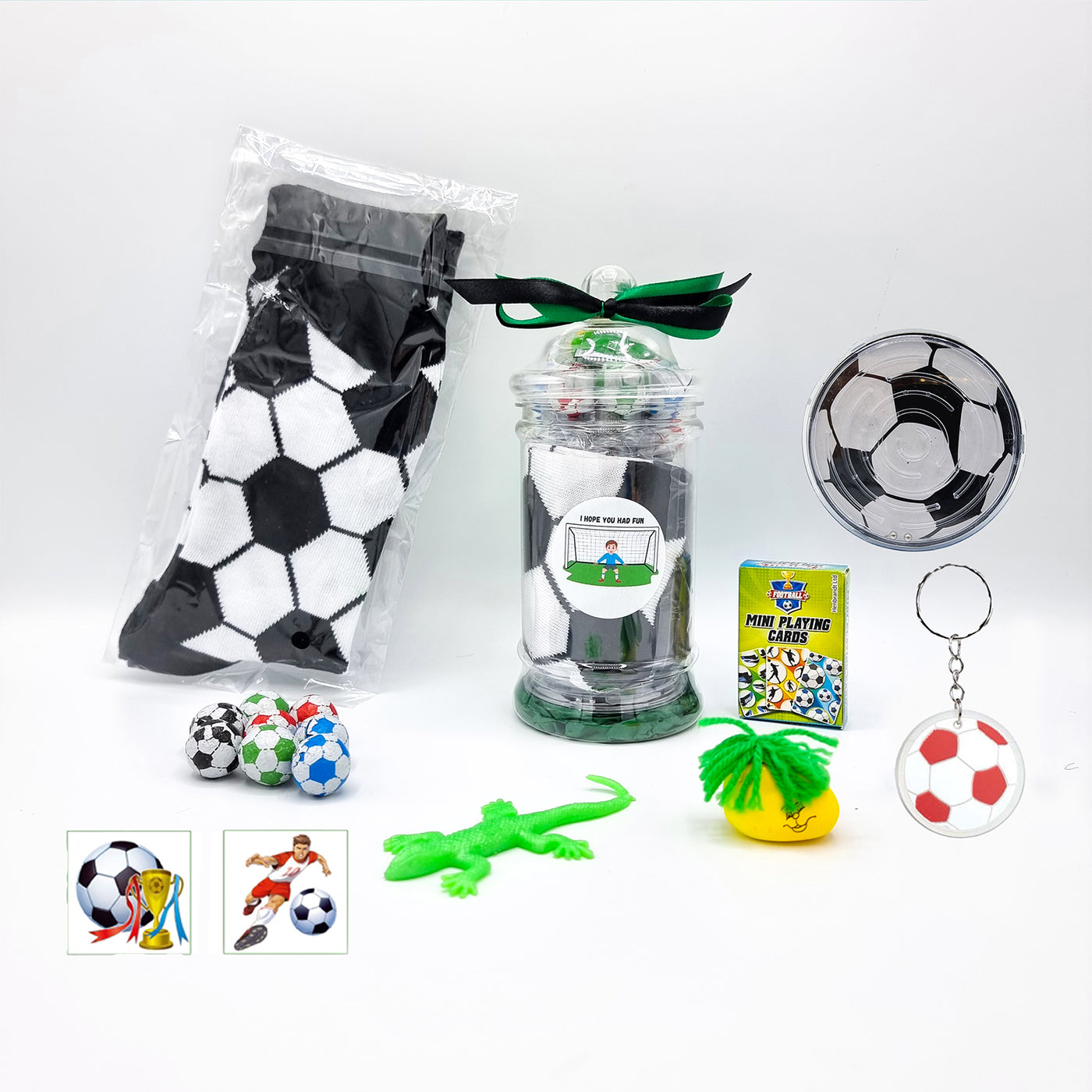 Pre-filled Children's Party Football Goody Bags In Vintage Jars For Boys Football Party Favours