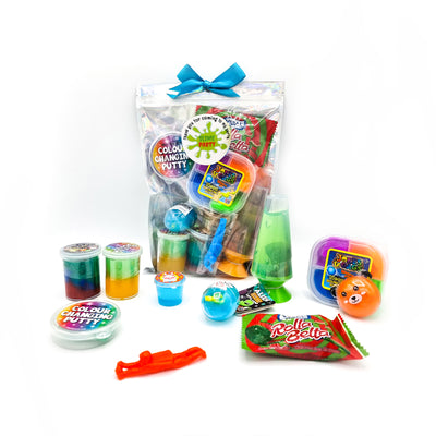 Boys Girls Pre Filled Mega Large Slime Party Gift Bags For Boys, Slime Party Favours.