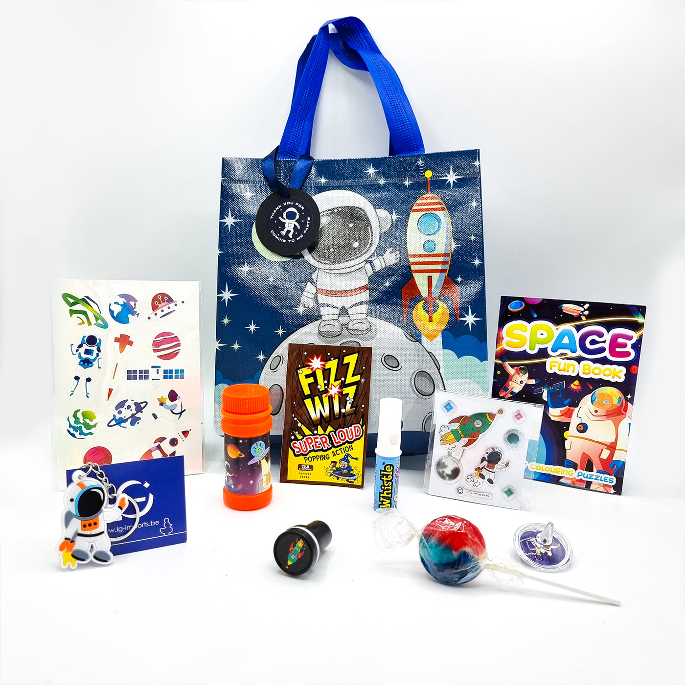 Children Pre Filled Space Astronaut Rocket Birthday Party Bags With Toys And Candy For Boys And Girls