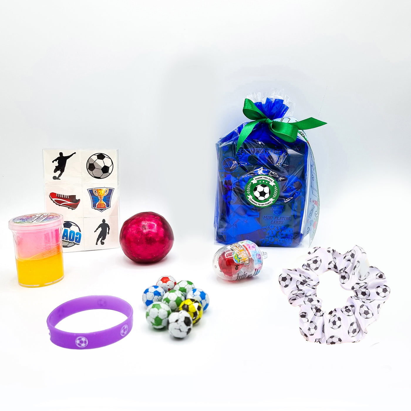 Pre Filled Blue Football Party Goody Bags