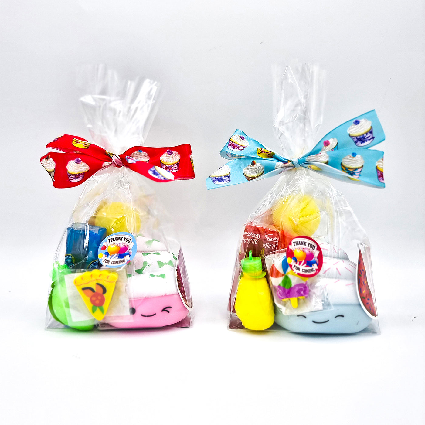 Pre Filled Cupcake Birthday Party Goody Bags With Toys And Candy For Boys And Girls, Party Favours.