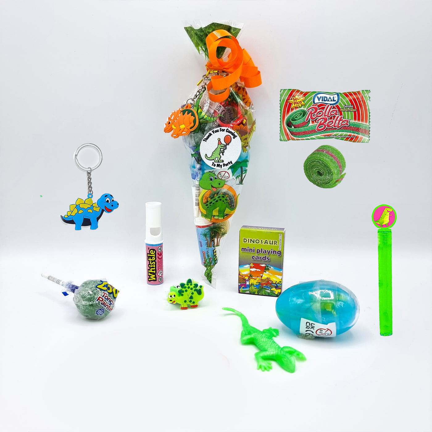 Children Pre Filled Dinosaur Birthday Party Bags With Toys And Sweets, Dinosaur Party Favours.