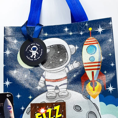 Pre Filled Space Astronaut Birthday Party Bags With Novelty UFO Toys And Sweets For Boys And Girl.