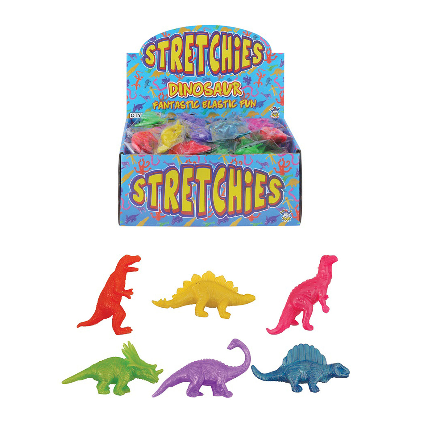 Colourful Pre Filled Dinosaur Loot Bags With Toys And Candy For Children. Party Favours.