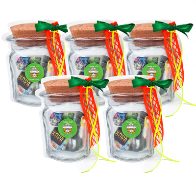 Pre filled virtual monkey gamer birthday party goody bags with gaming toys and sweets for boys and girls, party favours for children.