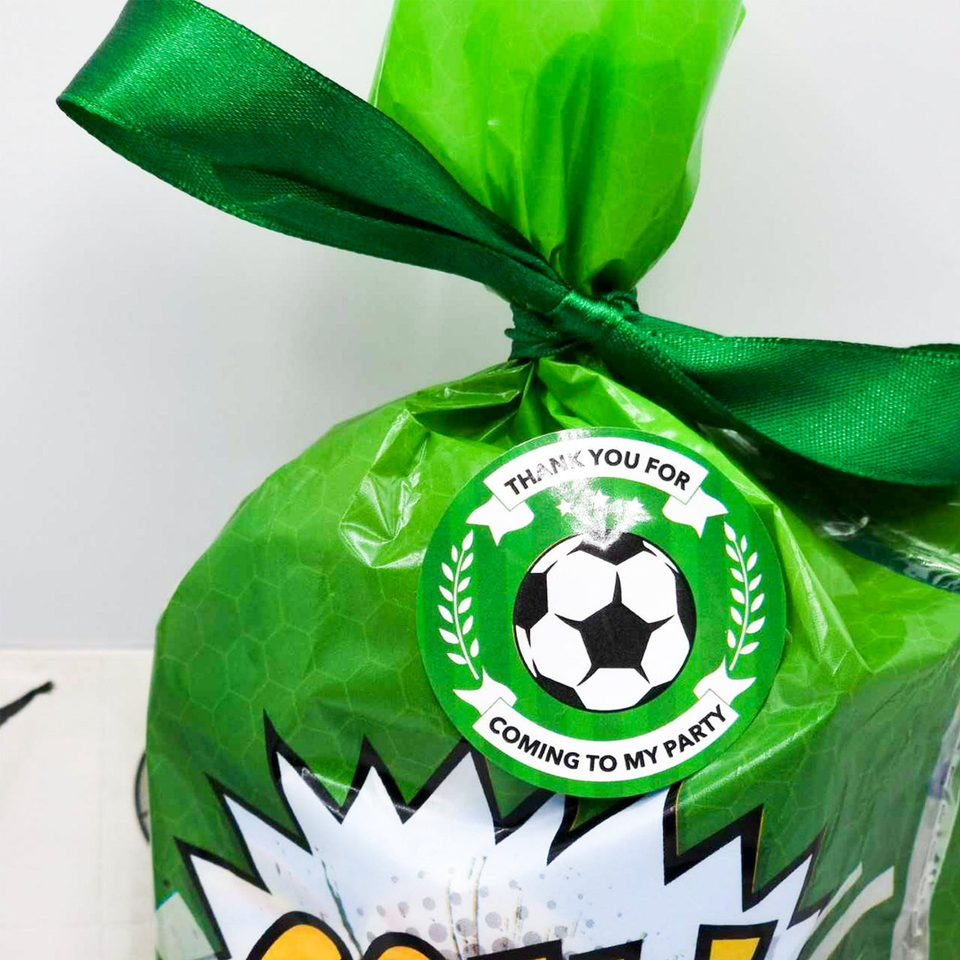Pre-filled Football Party Bags For Boys And Girls With Vegan Sweets And Toys.