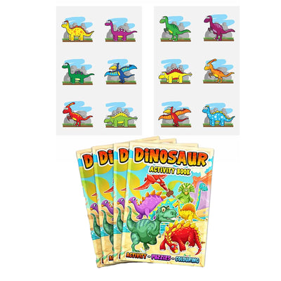 Colourful Pre Filled Dinosaur Loot Bags With Toys And Candy For Children. Party Favours.