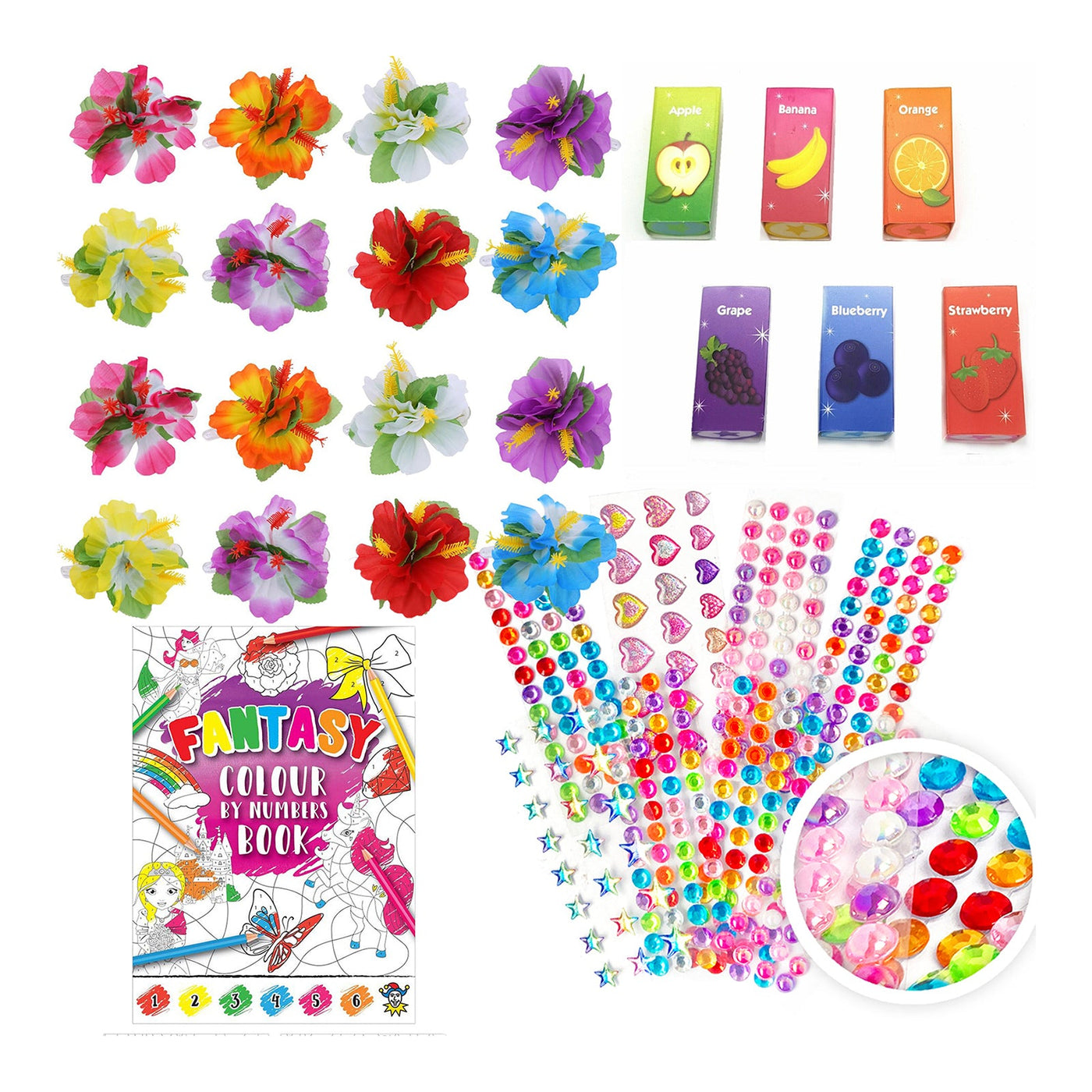 Ready Made Girls Neon Glow Flower Butterfly Garden Party Goody Bags With Toys And Sweets, Party Favours.