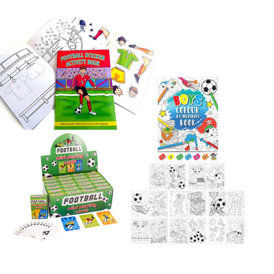 Pre-filled Children's Football Party Bags With Sweets And Toys, Football Party Favours. With Activity Books